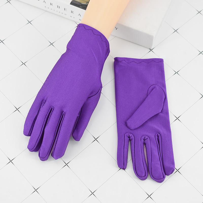 Unisex Thin Spandex Gloves for Driving & Dance In Black/White