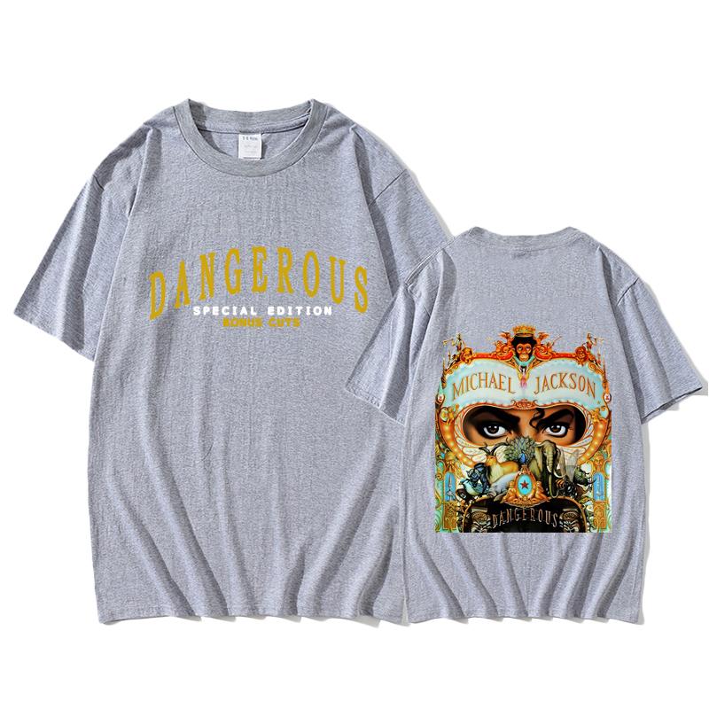 Michael Jackson Style Aldult  Quality 2025 Unisex Camisetas Aldult Vintage Fashion Graphic Printing Tees Comfortable Female/Male Tops