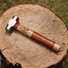 G&B Grumpy Bear Cowhide Handle Camping Hammer - Durable Forged Ground Nail Tool for Outdoor Craftsmanship