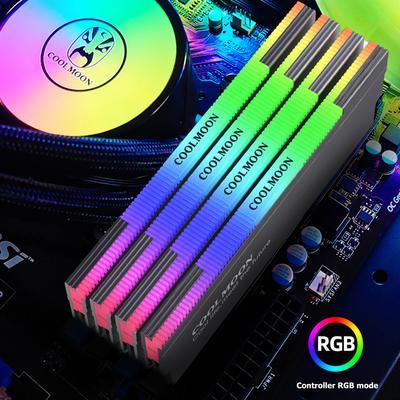 COOLMOON RAM Heatsink Radiator 5V 3PIN ARGB PC Memory Cooling Vest Heat Sink Cooler for DDR3 DDR4 DDR5 Desktop PC Ram Memory