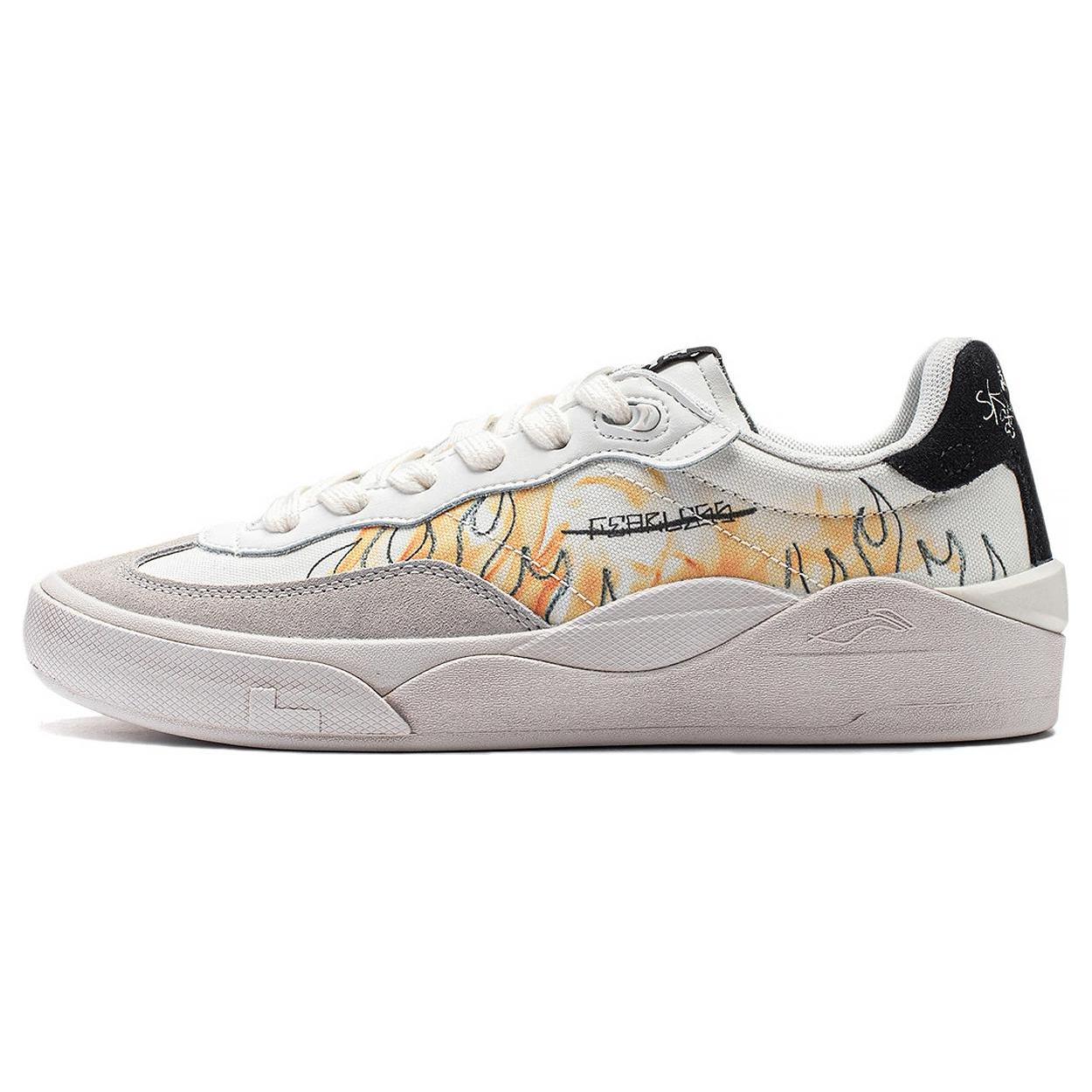 

LiNing Skategeneral Нескользящая амортизация Низкие кеды для скейтборда Мужские Шампань Белый 40