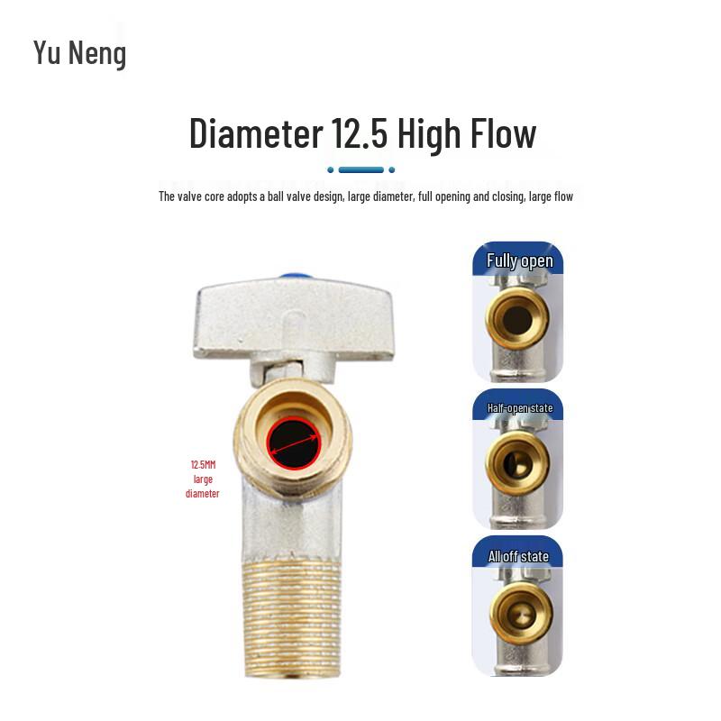 Yineng 304 Stainless Steel High Flow Angle Stop Valve