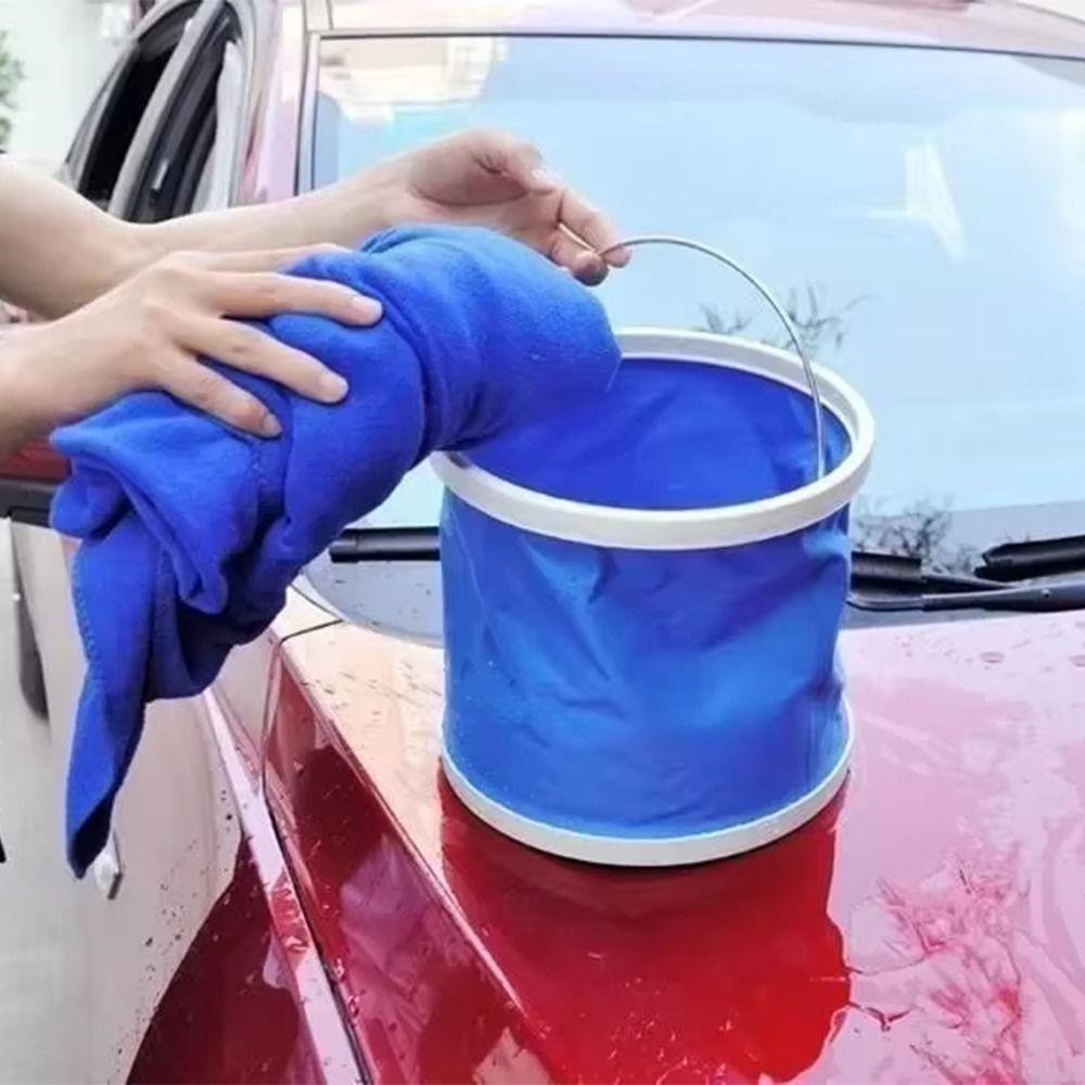 Foldable Car Washing Buckets with Metal Handle Water Storage Container  Fishing