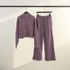 Women's Fleece Half-Zip Hoodie Set: Versatile for Yoga, Cycling, and Casual Wear.