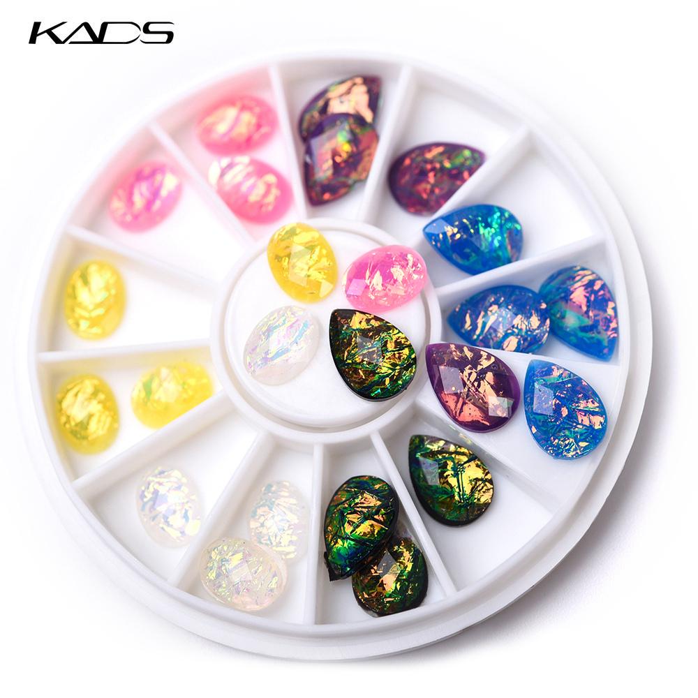 kads Beauty Glitters Drop & Oval Shape Gems Design Nail Art Rhinestones Acrylic Gel Nail Decorations Nail Rhinestone Nails