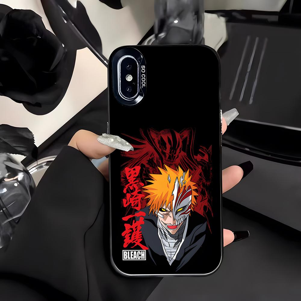 

Чехол для телефона B-Bleach для iPhone 17 Air 16 E 15 14 Plus 13 12 11 Pro Max Цветной Серебристый Чехол iPhone 14 Pro Max