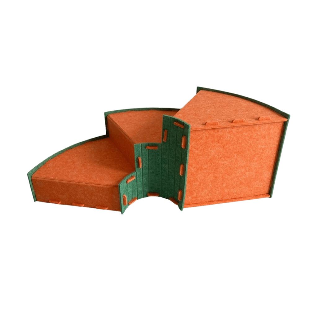 Soft Felt Short-Legged Pet Steps Anti-Slip Wear Resistant Pet Couch Ramp Stable Removable Dog Secure Stairs Ramps Sofa