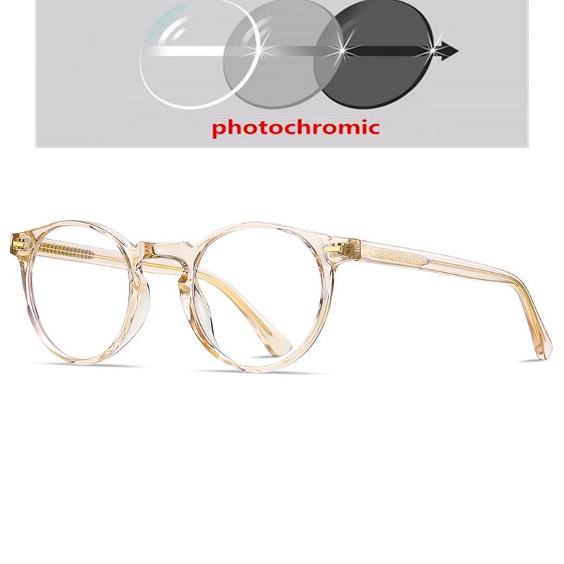 Anti Blue Rays Round Prescription Glasses For The Nearsighted Leopard Frame Student Prescription Spectacles 0 -0.5 -0.75 To -6.0