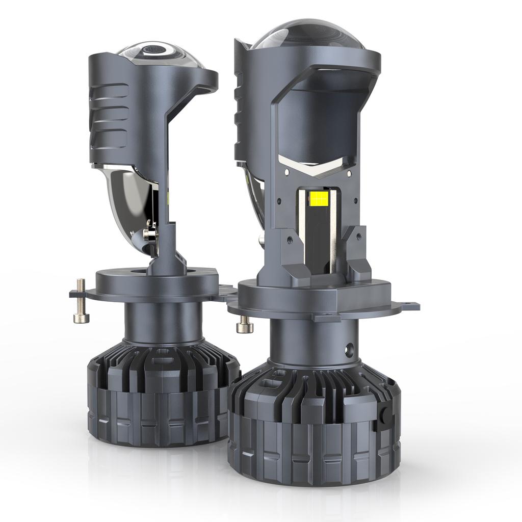 140W H4 LED-Projektorlinse Mini H4 Linsen Autoscheinwerferlampen Fernlicht Abblendlicht Canbus Turbolüfter Autolichtlampe LHD 12V 24V