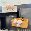 Cartoon Rilakkuma Plush Desktop Storage Box Cosmetic Organizer Skincare Basket Girls Miscellaneous Sorting Box Cute Gift