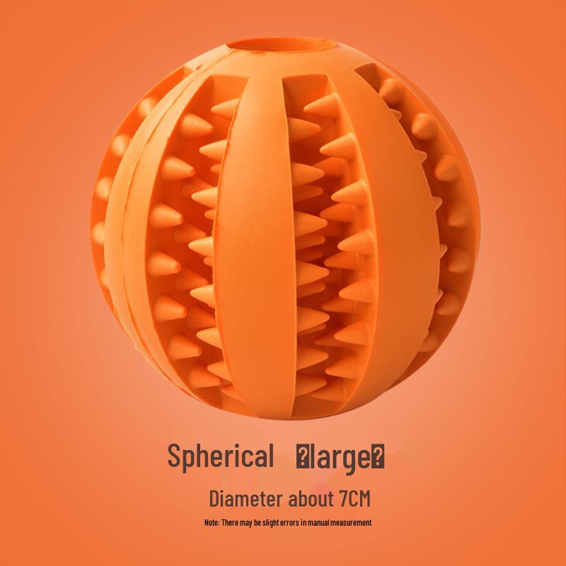 Dog Boredom Buster: Bite-Resistant Rubber Molar Ball for Teeth Cleaning - Small, Medium & Large Puppies