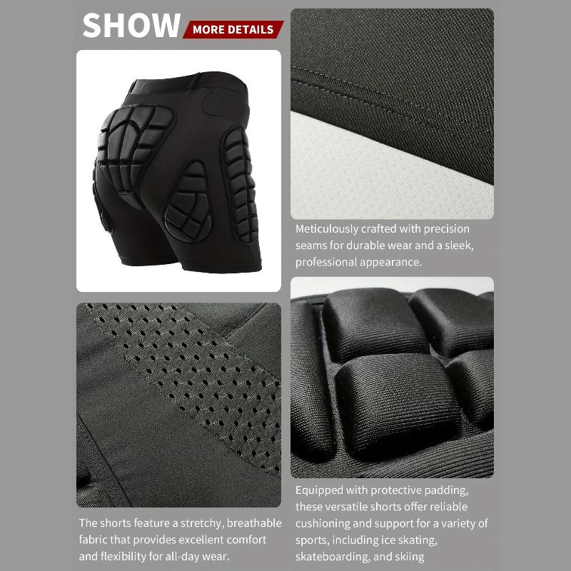 Unisex Hip Padded Shorts EVA Protective Guard Pad Anti-Fall Thickened Hip Protector Adjustable for Adults Kids Skate Ski
