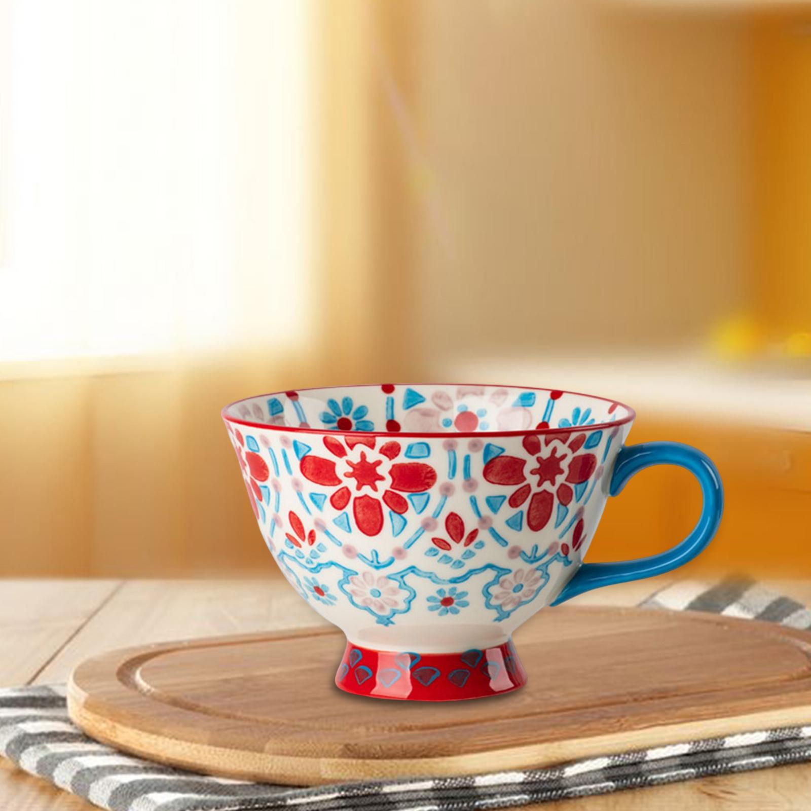 

Ceramic Cup Birthday Gifts 420ml Tea Cups for Cappuccino Restaurant Office