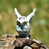 Fairy Garden Mini Owl Figurine Resin Simulation Birds Gift Mini Sculptures Decor