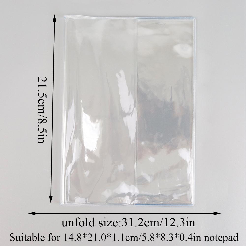 Transparent PVC Book Sleeve A6/A5 BooK Cover Binder Notebook Cover Waterproof Fit For Most Planner Binder Scrapbook Cover