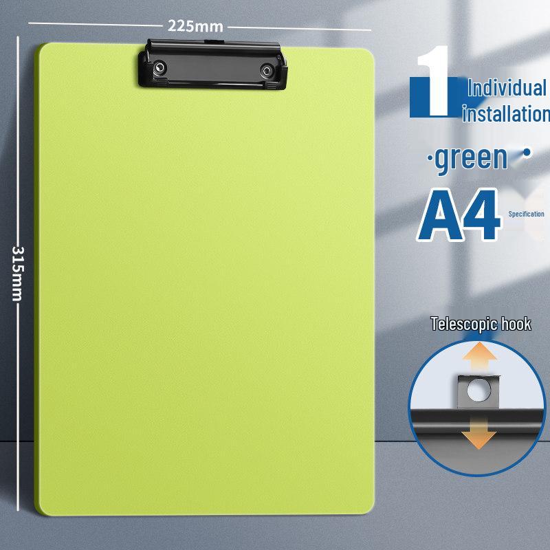 Thick Spanish A4 Metal Clip Plywood Hard Plastic Writing Pad