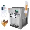 VEVOR Commercial Ice Cream Machine, 21 QT/H Yield, 1800W 3-Flavor Countertop Soft Serve Ice Cream Maker, 2 X 4L Hopper 2 X 1.8L Cylinder