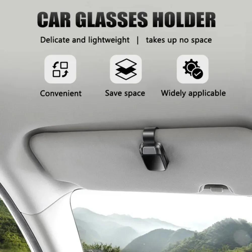 2 Pcs Car Sun Visor Glasses Ticket Card Clip Sunglasses Holder Auto Interior Accessories For Drivers