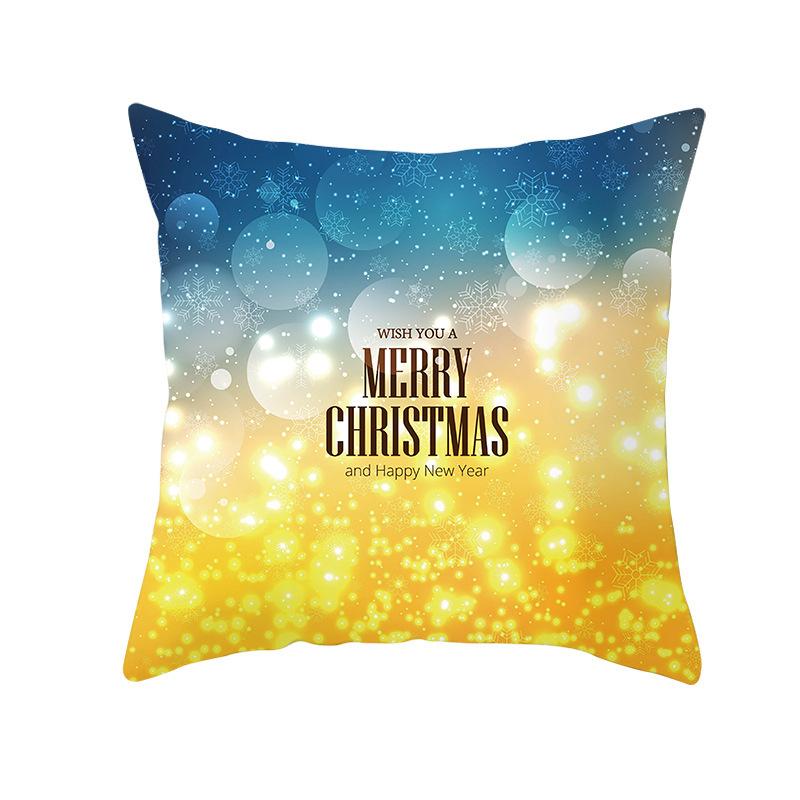 New Christmas Golden Ball Bell Pillow Cover Sofa Car Office Seat Cushion  Gold Series  Holiday Home Decoration