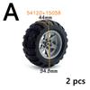 MOC Brick Wheel Hub Technical Tire Car Truck Vehicle Tire Construction Building Blocks 56145 32019 86652 56908 41897 54120 Leduo