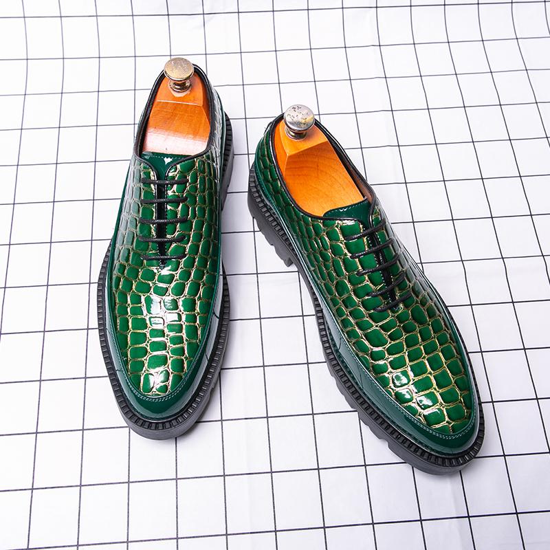 British Designer New Men's Pointed Height Increasing Oxford Shoes Male Wedding Dress Homecoming Formal Wedding Footwear