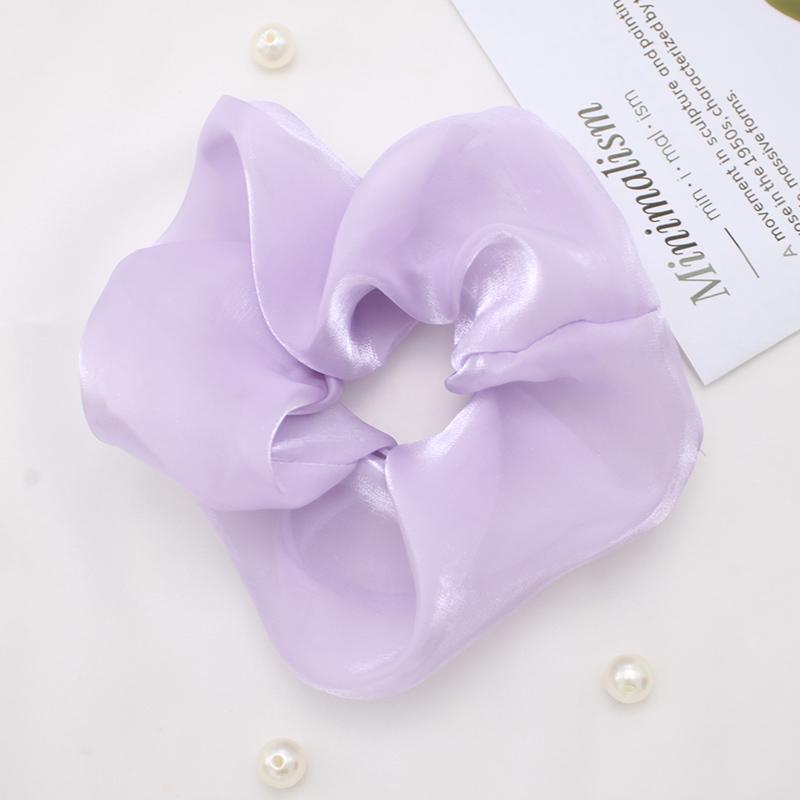Lystrfac Letter Organza Oversized Scrunchie Women Rubber Bands Elastic Hair Bands Hair Tie Ponytail Holder Hair Accessories