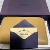 Used PRADA Saffiano Round Zip Long Wallet