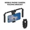 Adjustable Cellphone Clip Clamp Holder for Photography with 2 Cold Shoe Mounts and 360Rotation for Vlog Video Shootings