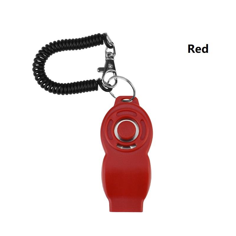 

Кликеры и свисток для дрессировки собак 2 в 1, регулируемый ремешок на запястье, звуковой ключ, отпугиватель домашних животных для собак, кошек, щенков, птиц красный
