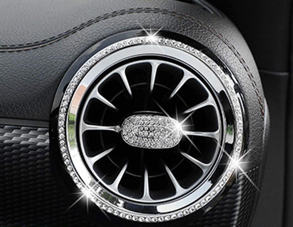 HAILWH Bling Interior Accessories Rhinestone Accessories Applique Cover for Mercedes Benz A Class GLB