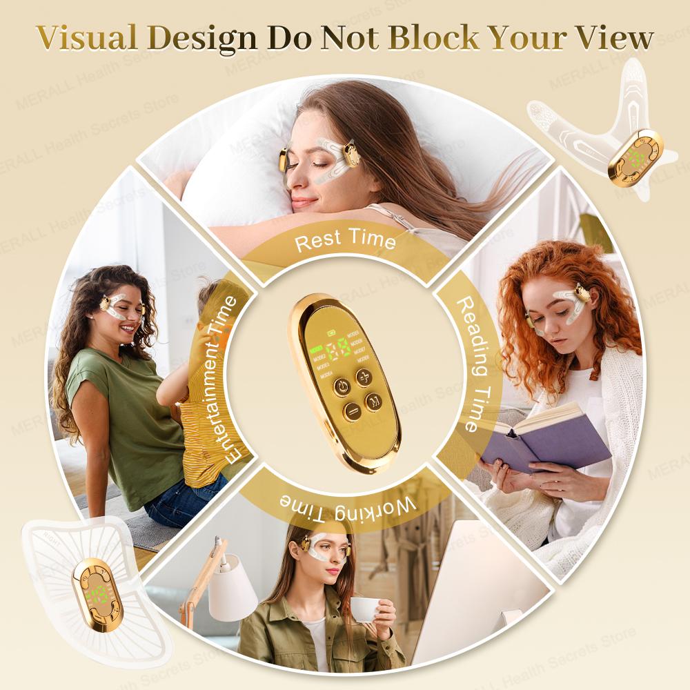 Eye Massager Ems Pulse Microcurrent Eye Care Device To Relieve Fatigue Massage Reduce Dark Circles Eye Swelling Anti-Wrinkle