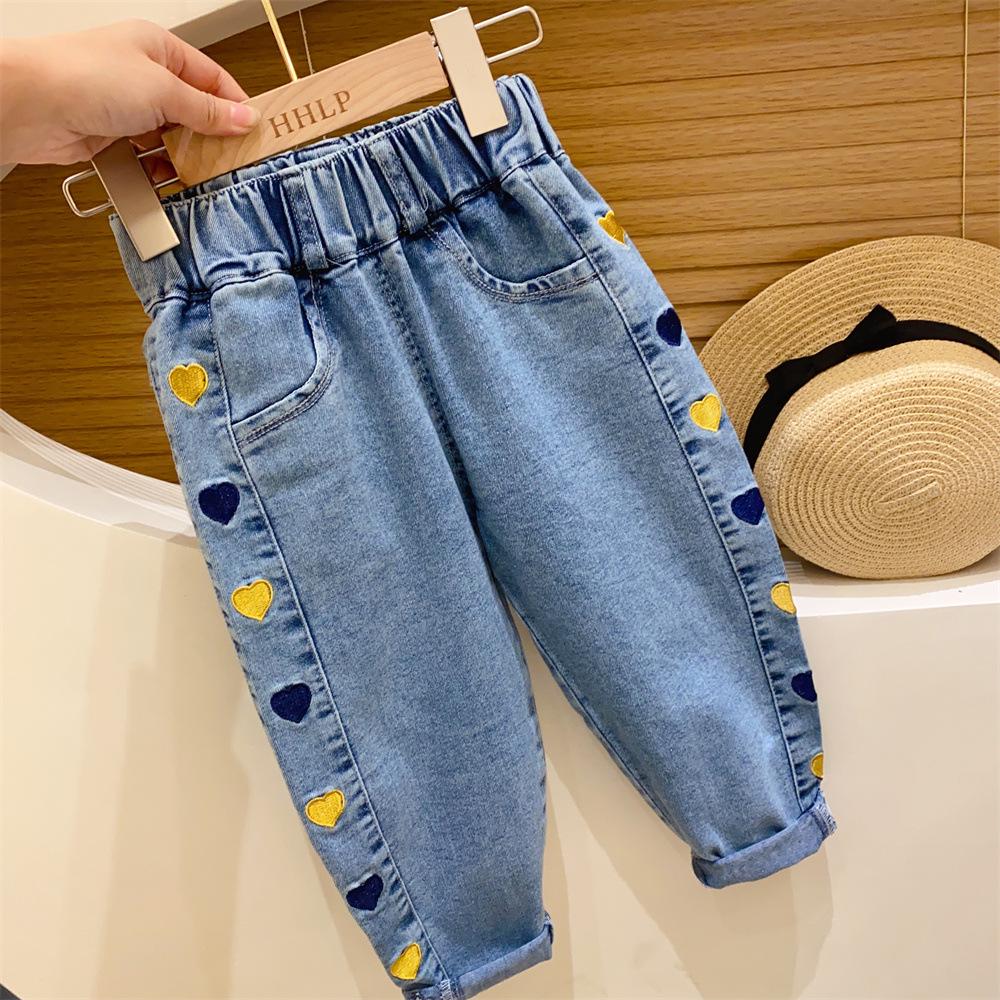 "2025 Frühling/Herbst Mädchen Koreanischer Stil Harem Jeans - Locker sitzende Freizeithose für Kinder"