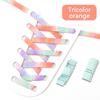1 Pair Magnetic Lock Shoelaces for Sneaker Rainbow Gradient Flat Elastic Shoelace Adults Kids No Tie Shoe Laces Shoe Accessories