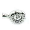 925 Silver Mayan Civilization Sun and Moon Pendant Top Mm [Silver One] Men's