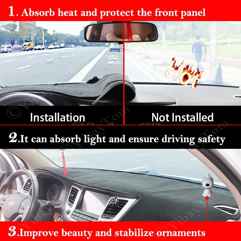 For Toyota Land Cruiser Prado 120 J120 2003~ 2009 2006 2007 2008 Anti-Slip Leather Mat Dashboard Cover Pad Sunshade Accessories