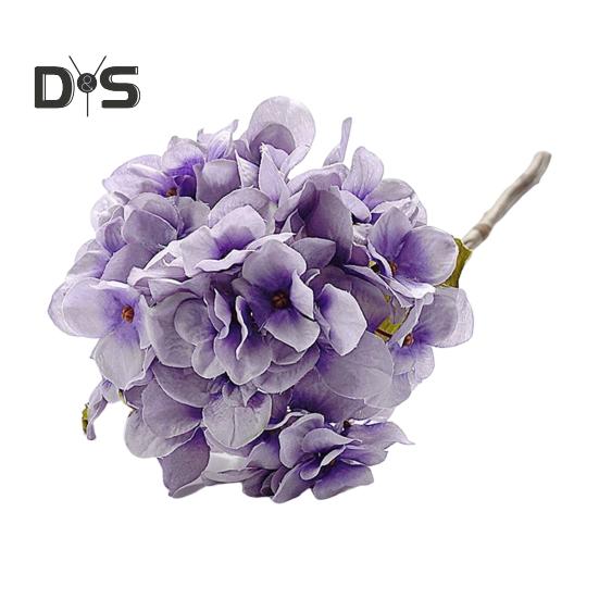 

1 ветка, экологически чистый искусственный цветок, не увядает, красивый искусственный цветок гортензии, аксессуары для свадебного букета своими руками фиолетовый