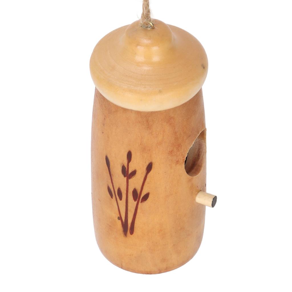 Wooden Hummingbird House Outside Hanging Wooden Hummingbird House for Indoor Outdoor Garden Decor Quadrate Bottom