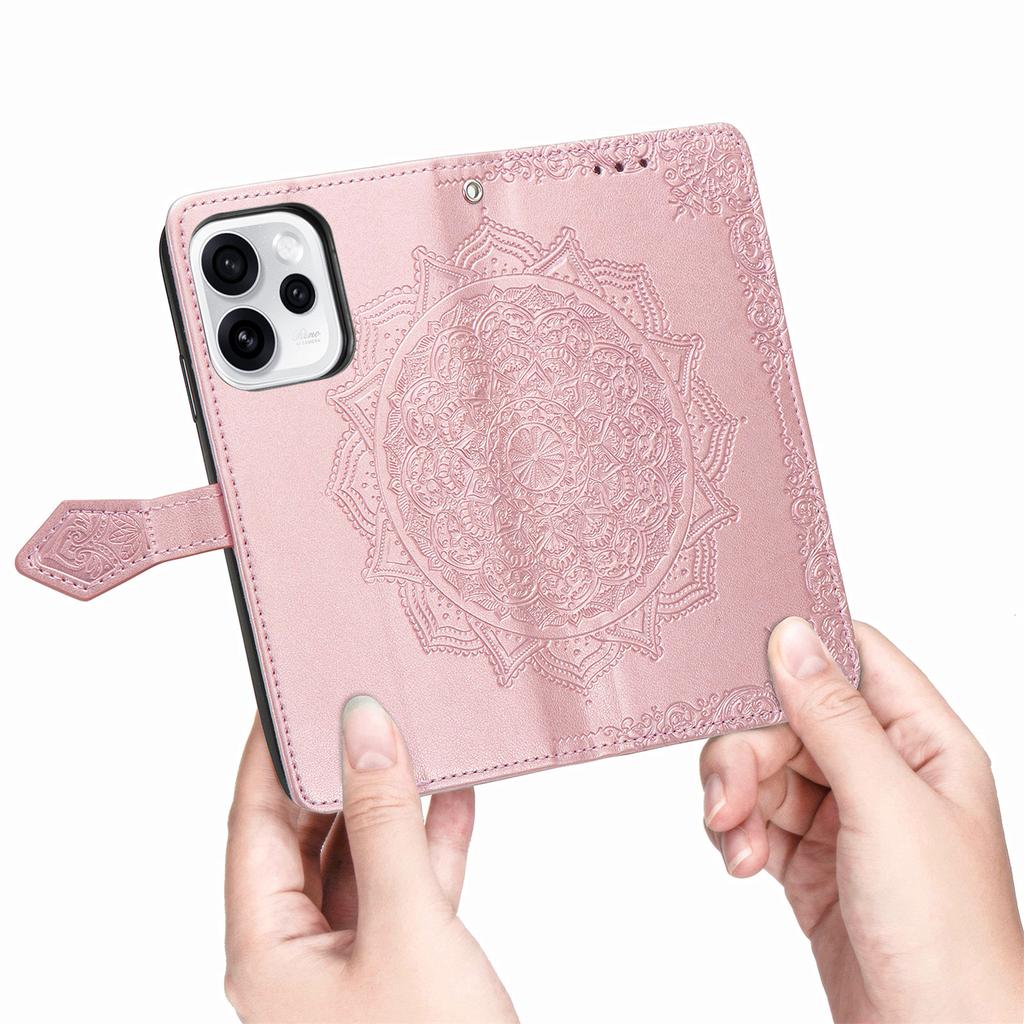 Mandala Embossed Leather Wallet Flip Case for Samsung Galaxy S26 S25 S24 S23 S22 S21 S20 Ultra Plus FE Edge Card Slots Cover