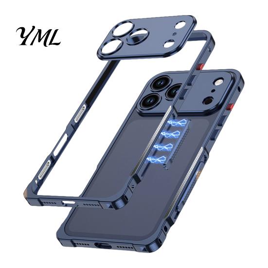 Heavy Duty Protective Accessories Metal Case for IPhone 18 Pro And Max, Slim Thin Magnetic Scratch Resistant Camera Shield Bumper Cooling Frame