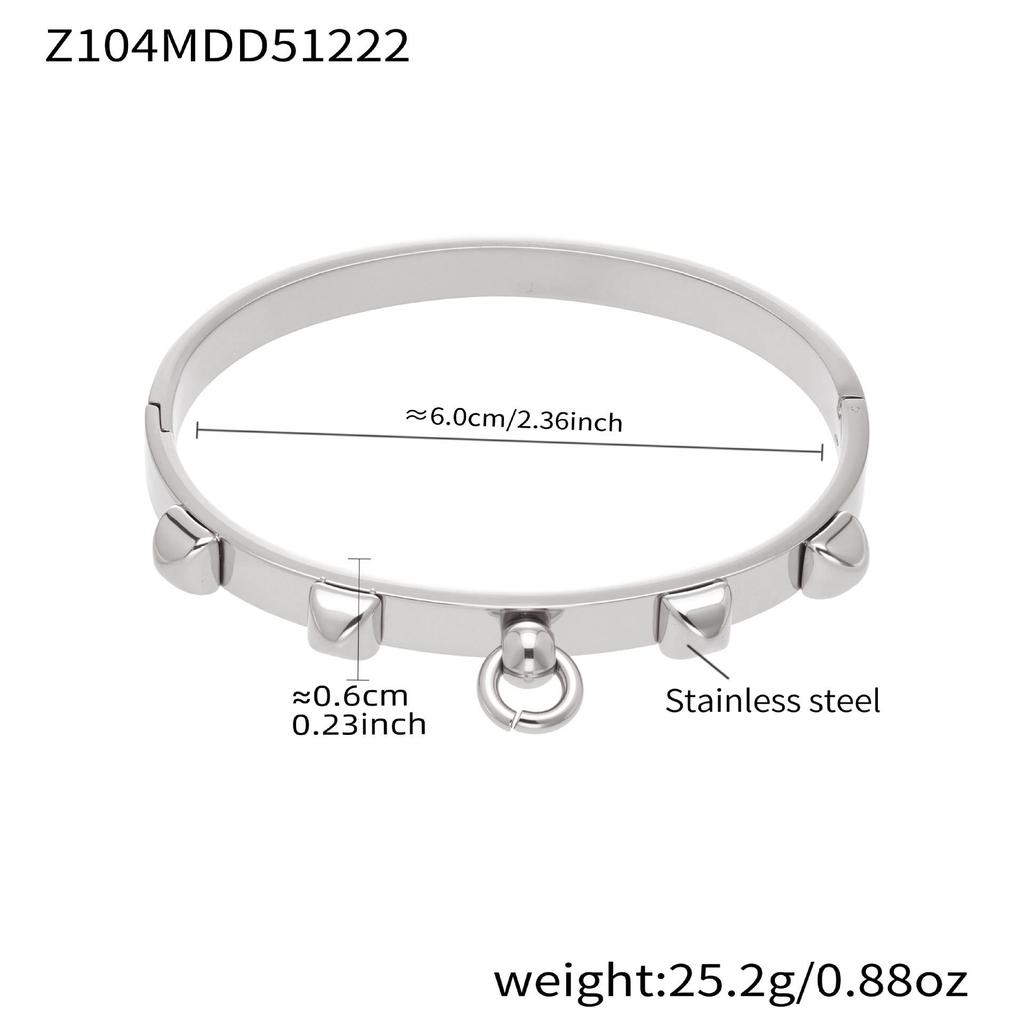 Geometrisches offenes Armreif-Armband aus 18 Karat vergoldetem Edelstahl - Unregelmäßige europäisch-amerikanische Mode mit vielseitiger Persönlichkeit