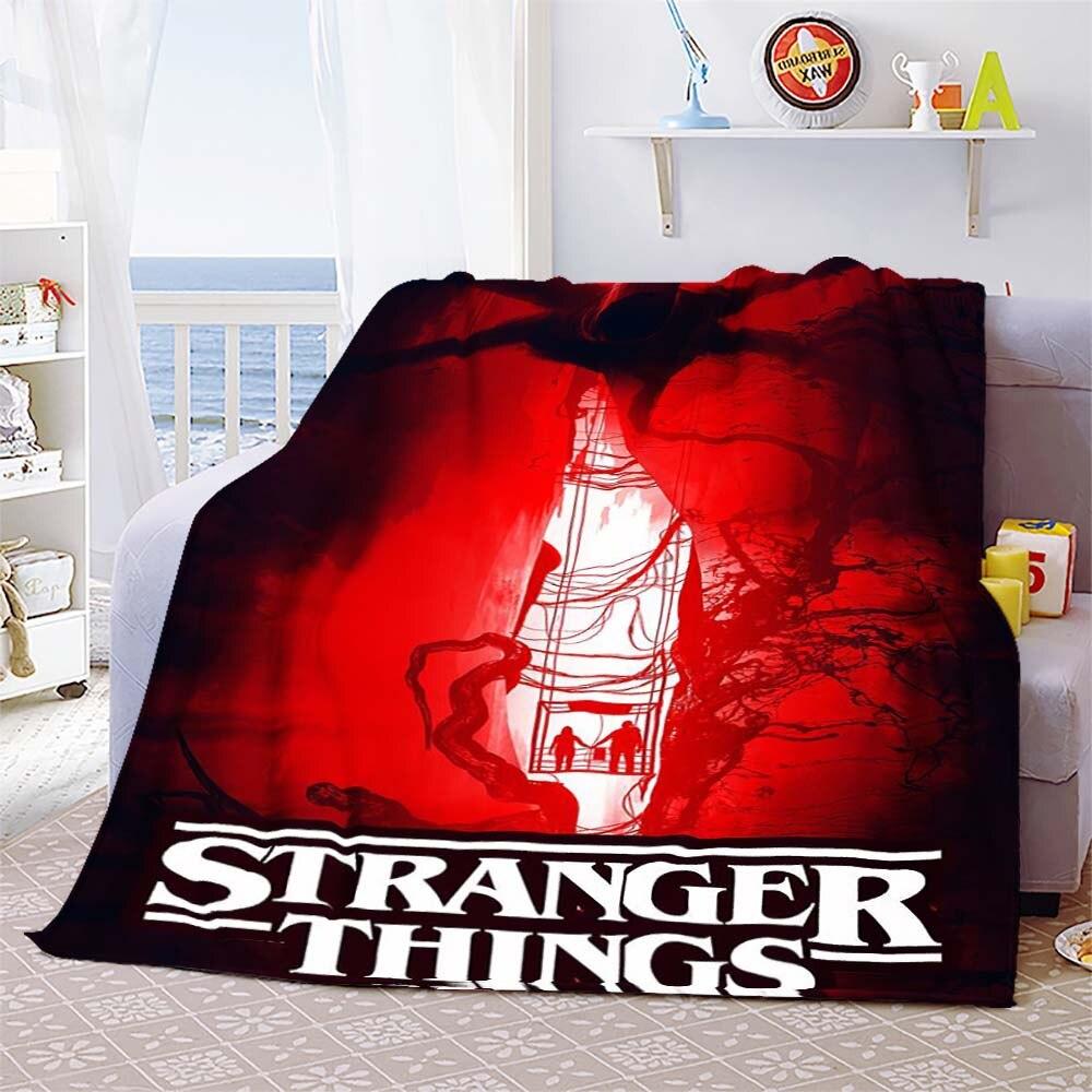 Vecna Stranger Things Mind Flayer Demogorgon Throw Blanket Cover Flannel Beds Sofa Bed Sheet Soft Bedding Room Decor Fans Gift