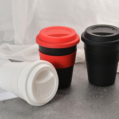 Opakovaně použitelný kelímek na vodu, tepelně izolovaný, cestovní, 400 ml, hotelový kelímek se silikonovým víčkem, nápojové sklo, přenosný kelímek na čaj a kávu