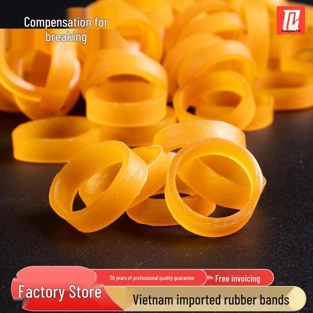 Vietnam Gelbe Gummibänder - Breit, Dick, Hohe Elastizität, Langlebig, Industriequalität, Bruchfest.