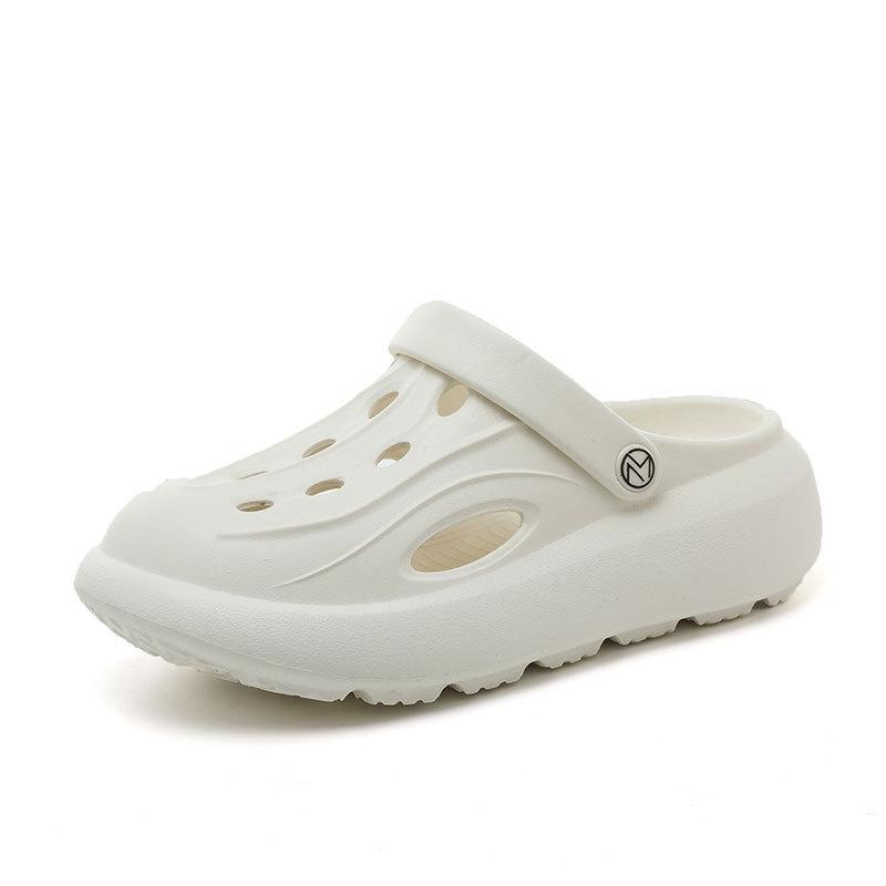 LR slippers new summer slippers wear soft-soled Mori heightening hole shoes