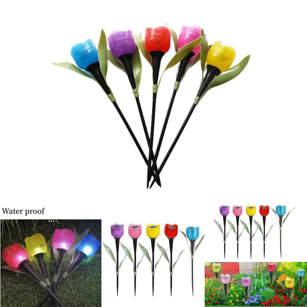 Stylish Solar Energy Tulip Garden Light Water Proof Led Lights For Lawn And Landscape