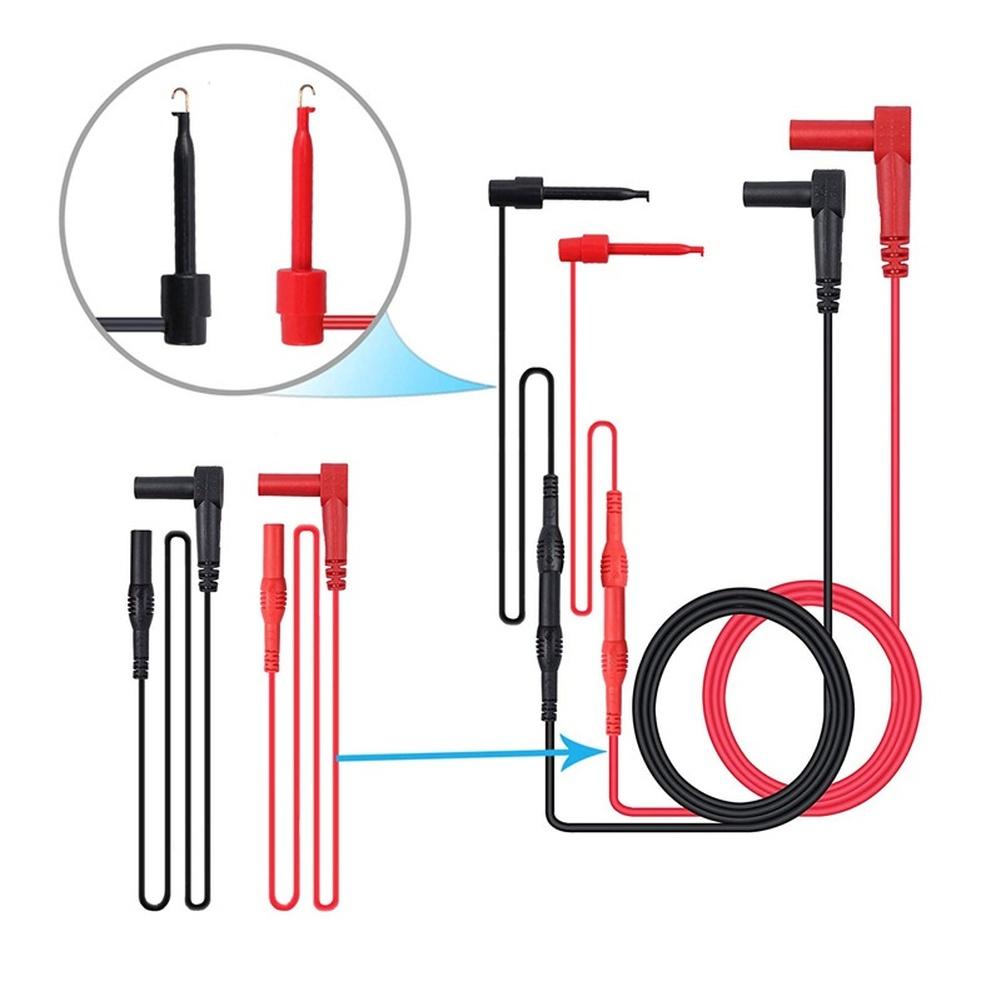 Multifunctional Digital Multimeter Probes with Gold Plated Brass Tips and Nickel Plated Iron for High Voltage Safety