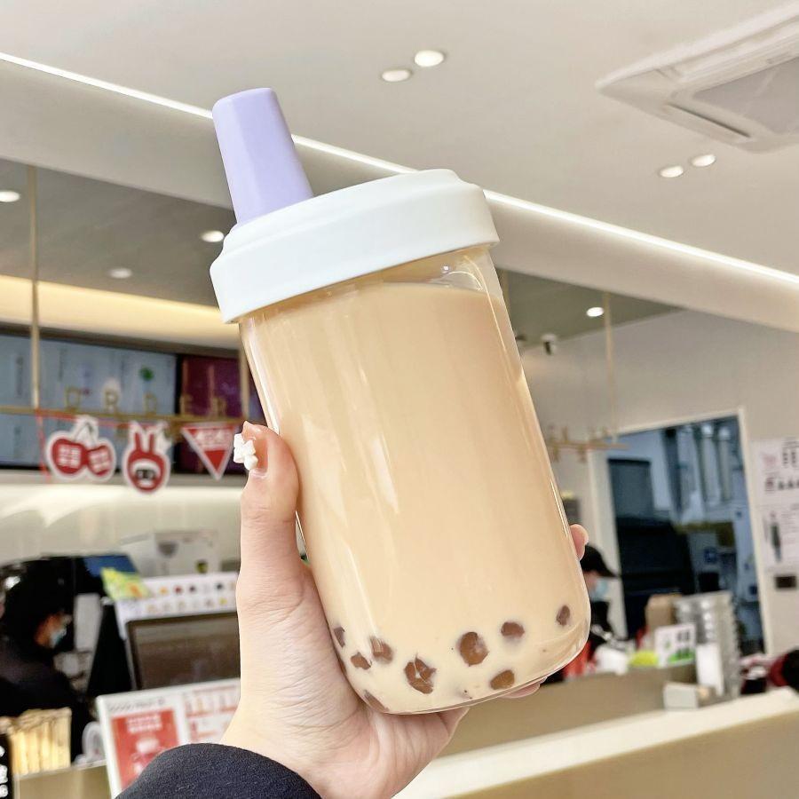 High-Temp Resistant Portable Pearl Straw Cup for On-the-Go Milk Tea