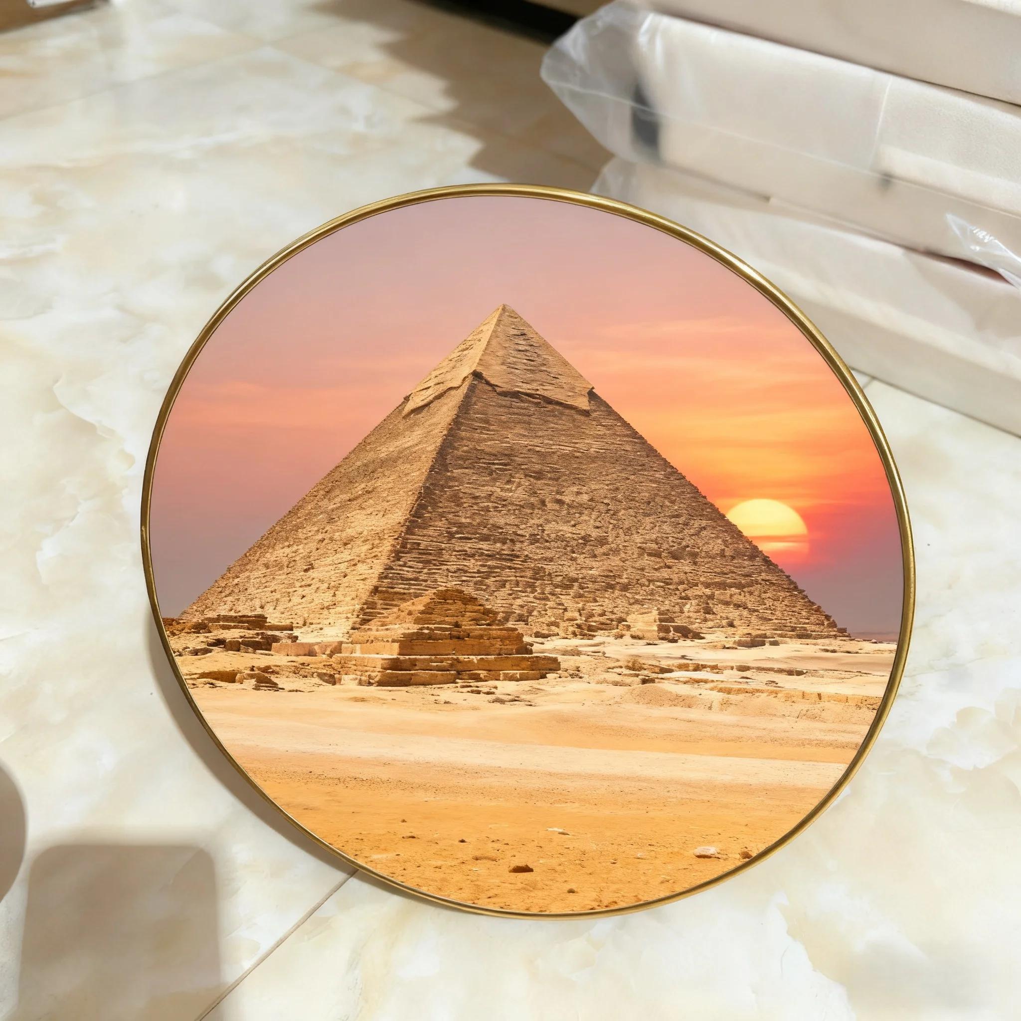 

Всемирно Известная Достопримечательность Круглые Картины Рамки Мирового Класса Пейзажное Искусство Идеальные Украшения для Дома для Гостиной Спальни 20X20CM