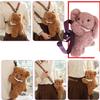 Zipper Plush Backpack Teddy Bear Cartoon Animals Fill Doll Stuffed Toy Gift Xmas