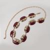 Elegante Catena Metallica per Vita Femminile con Decorazioni di Pietre Preziose per Accessorio Moda Estivo